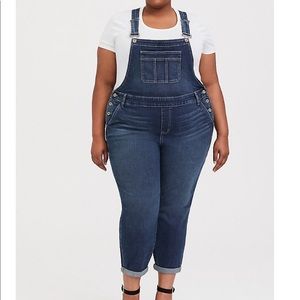 Torrid Denim Cropped Overalls